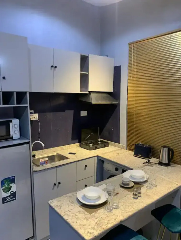 Open plan studio apartment unit