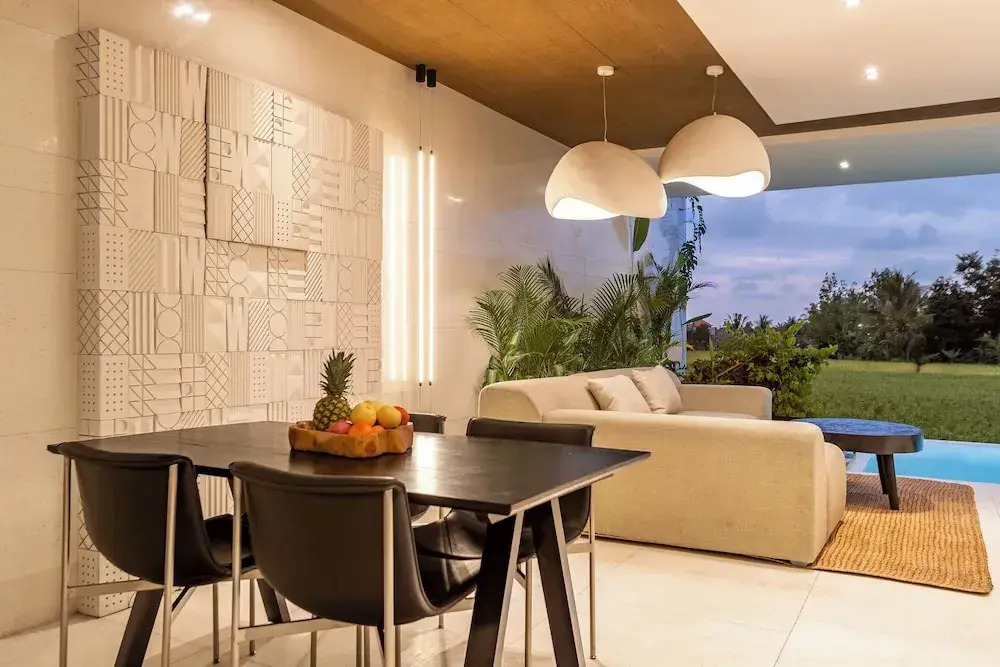Azure 2BR Villa in Ubud Rice Field views