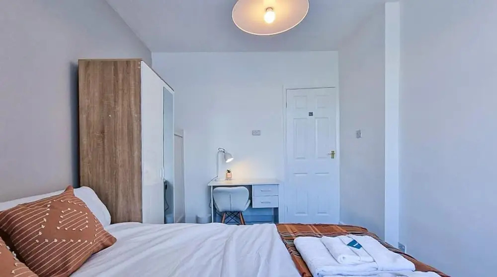 White Cozy House With Pool Table Game Room