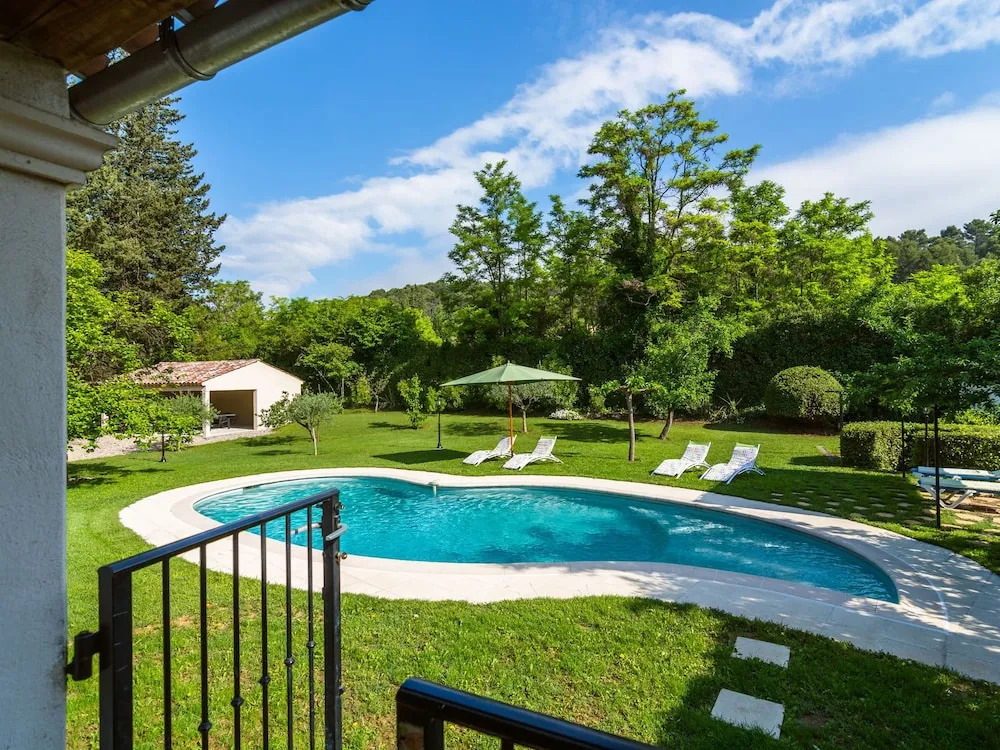 Sleep in former train station with beautiful pool and enclosed grass garden