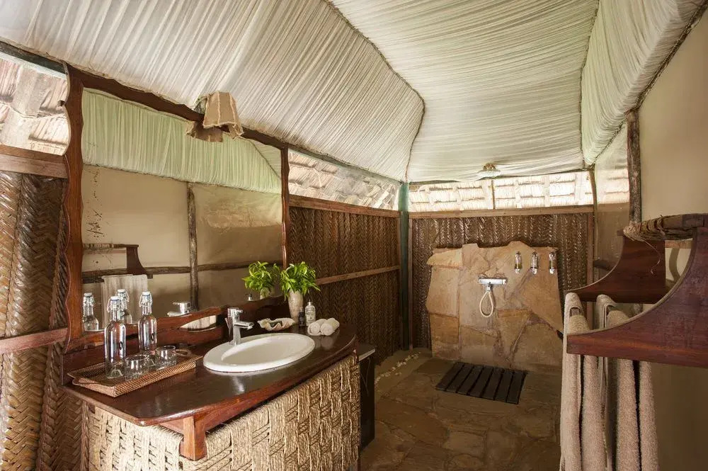 Saadani Safari Lodge - bush, river, beach