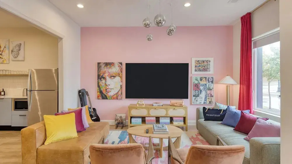 Sleeps 44 4 Themed Lofts w/ Skyline Balconies, Neon Backdrops & Glam Kitchensperfect for Nashville Group Stays The Swift Retreat by Avantstay
