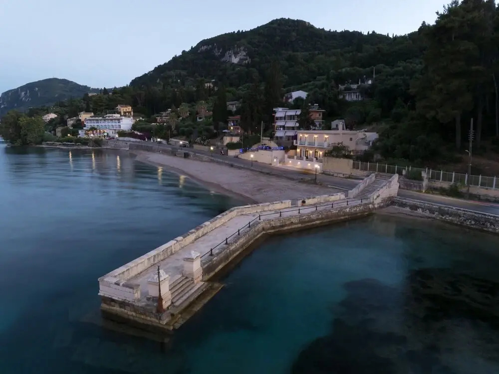 Beachfront Achillion Bay Villa in Corfu