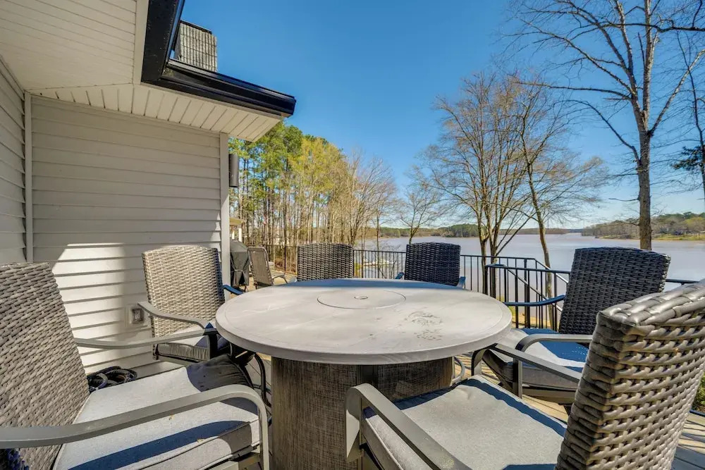 Lakefront Lake Oconee Home: Boat Dock + Hot Tub