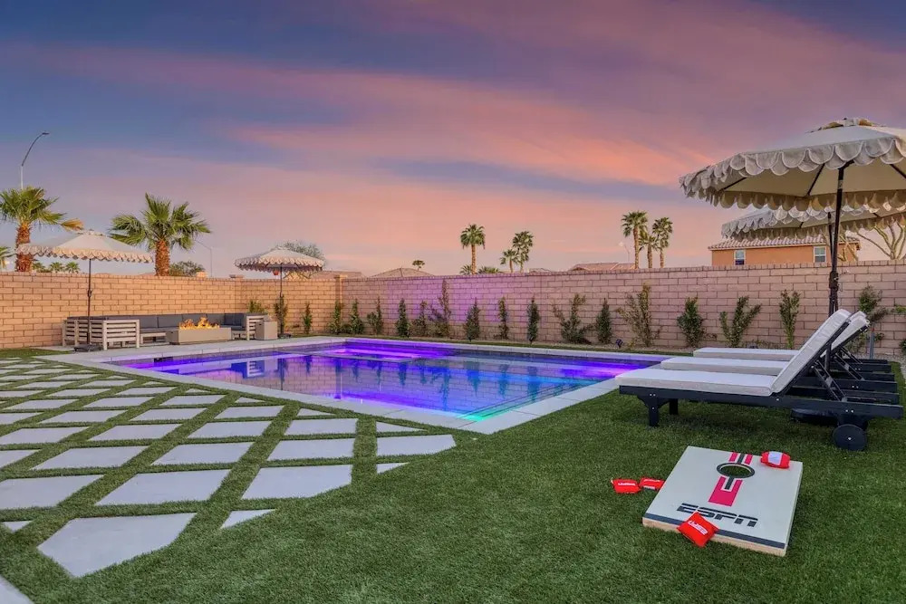 Sleeps 16! Pool Oasis w/ Game Room, Hot Tub, Fire Pit Desert Eden by Avantstay