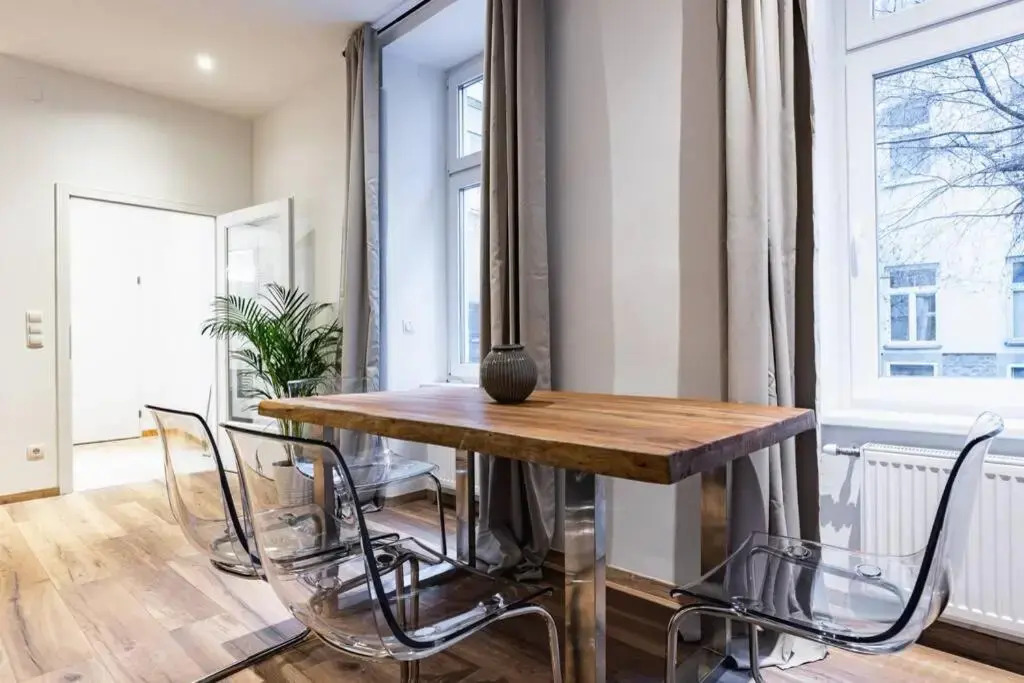 Modern apartment next to subway station