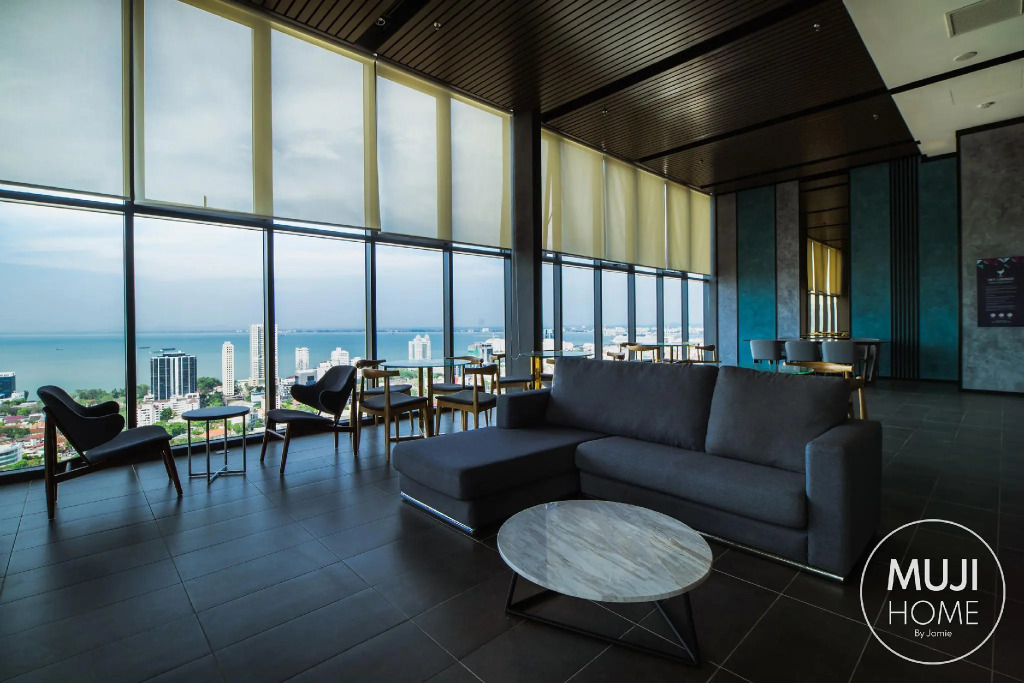 MUJI HOME 1 ★Sea+City View NEAR FoodHeaven Komtar★
