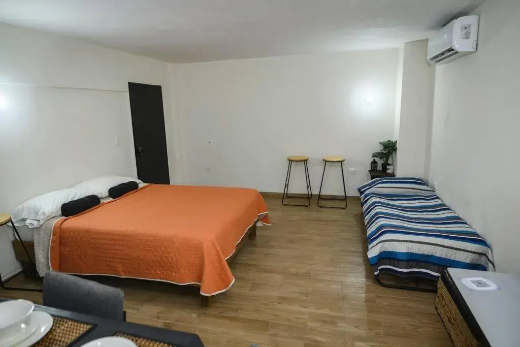 Nuevo Departamento de 2 recamaras con aire acondiconado, parking, wifi 70mb, refrigerador, micro,fregadero,licuadora,parrilla,utensilios de cocina, D5