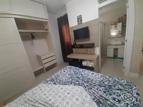 Lindo apartamento 3 dorm a 100m da praia de Perequê