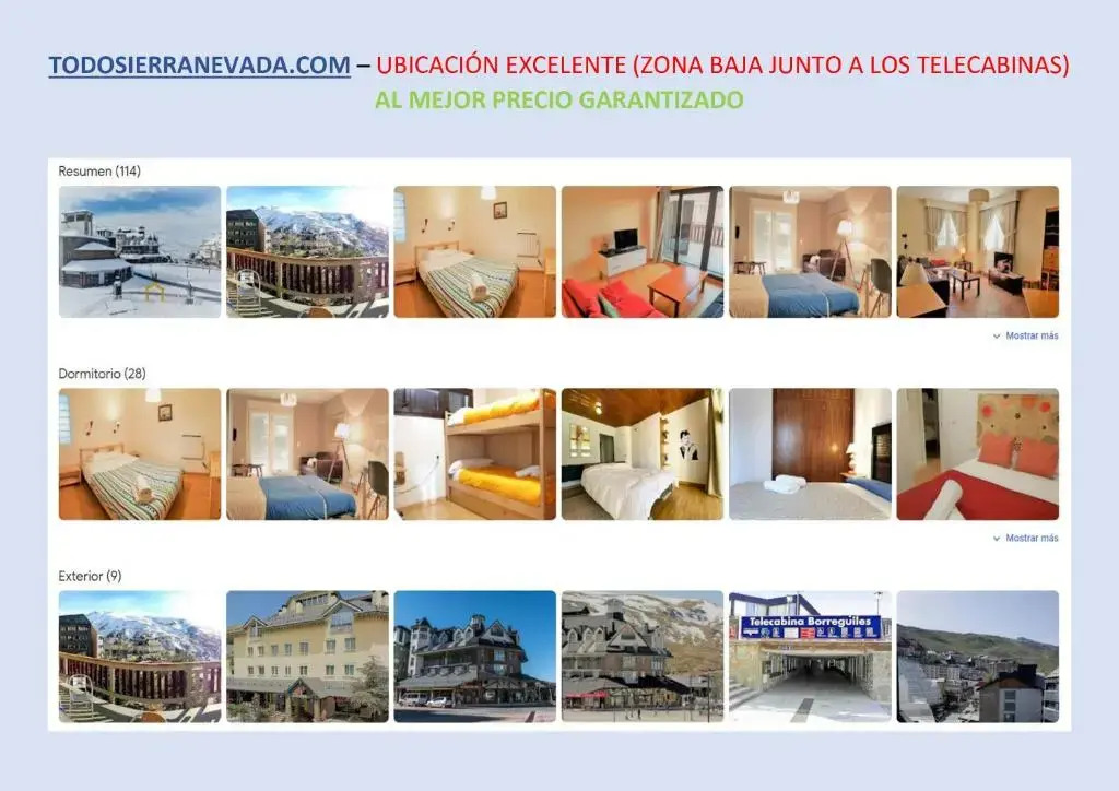 TODOSIERRANEVADA ZONA BAJA - APARTAMENTOS DE 4 DORMITORIOS - Junto a los Telecabinas