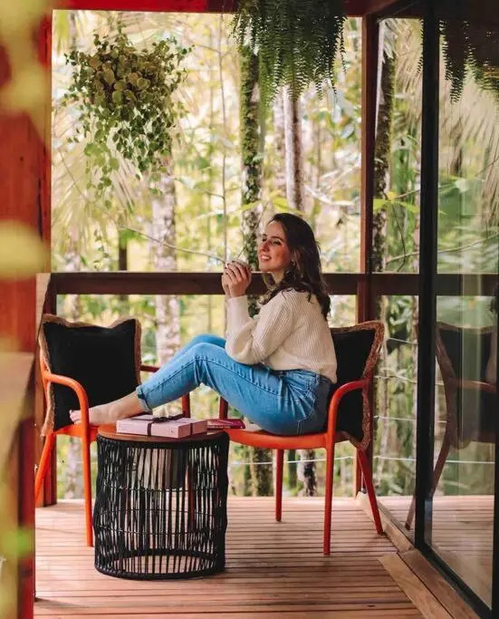 Cabana equipada em meio à natureza em Pomerode