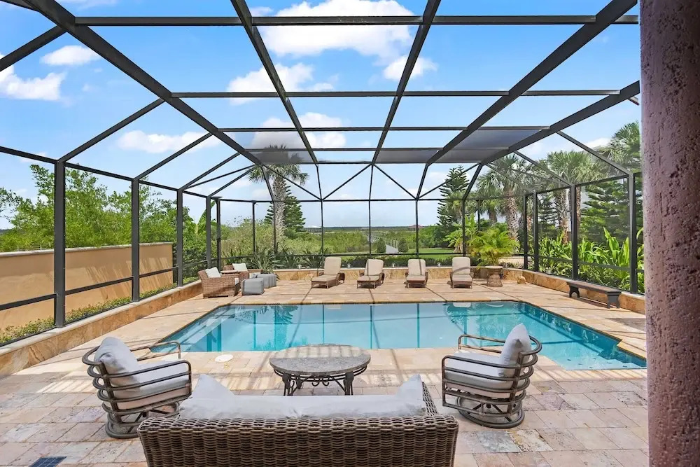 Sparkling Pool Balcony Sunsets Pool Table Dock