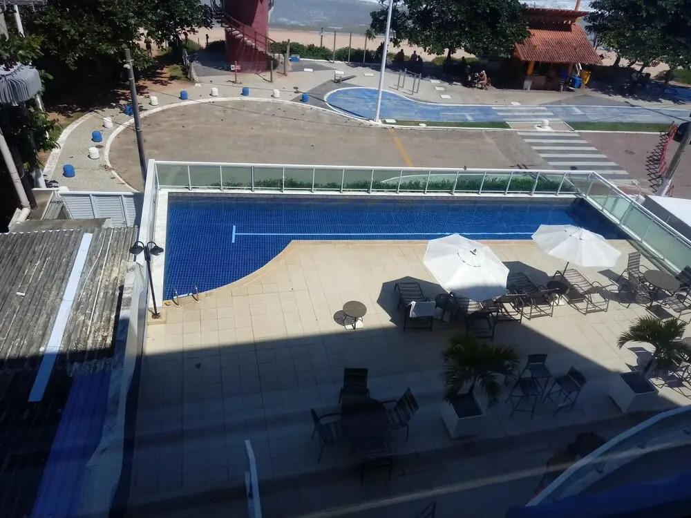 Flat pé na areia com vista internet e ar