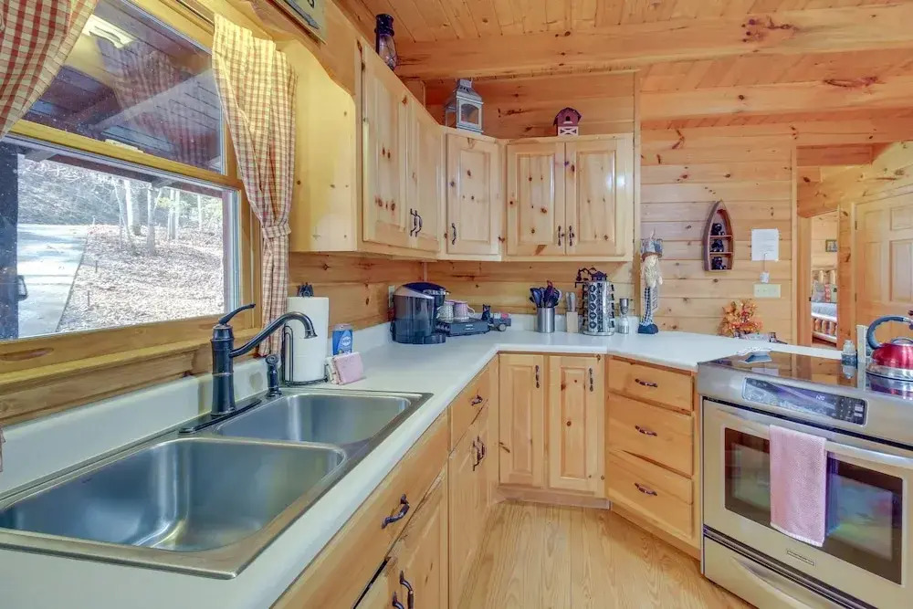 Riverfront Cabin w/ Wraparound Decks & Fire Pit!