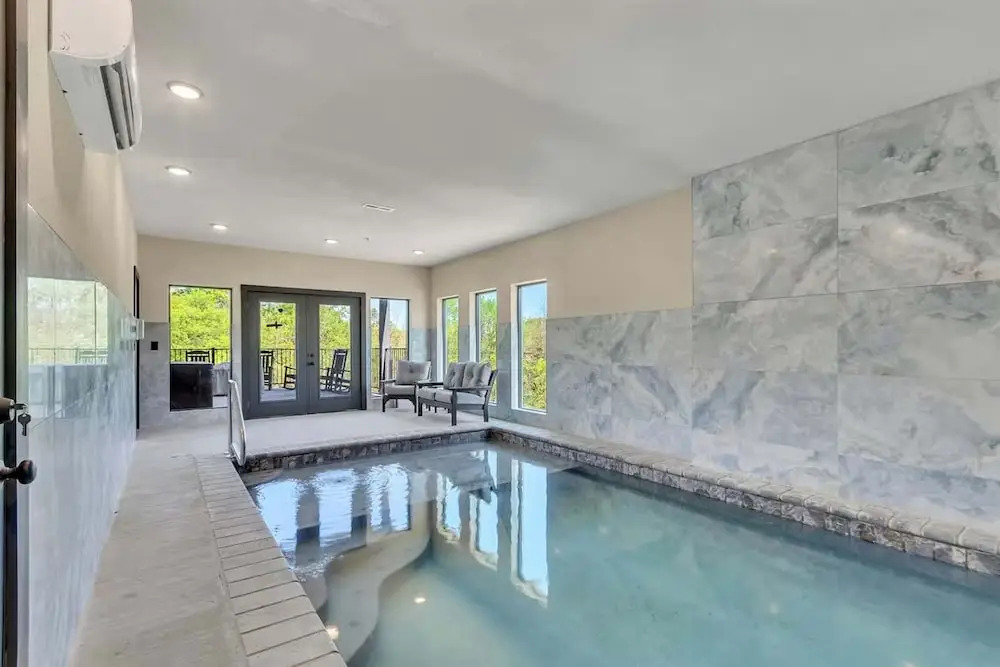 Firefly Lodge Indoor Pool Theater Hot Tub