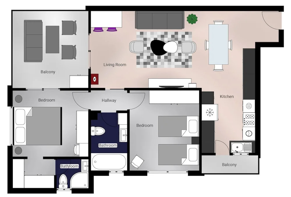 Vasileos Konstantinou Modern 2BR City Apartment With Balcony
