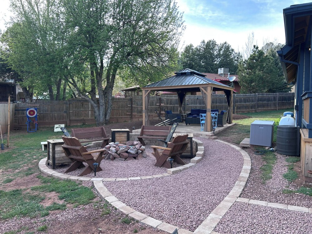 Pine Cabin w/ Fire Pit & Gazebo - Steps to Trails