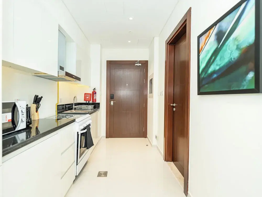 Luxury StayCation - Studio in Damac Hills with Balcony and Golf Views
