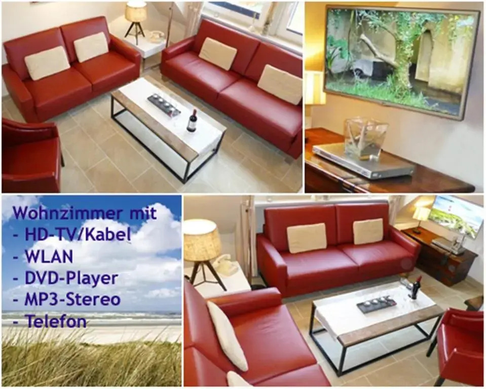 Ferienwohnung SYLTER DEICHWIESEN - 2-5 Personen / 3 Schlafzimmer / Terrasse