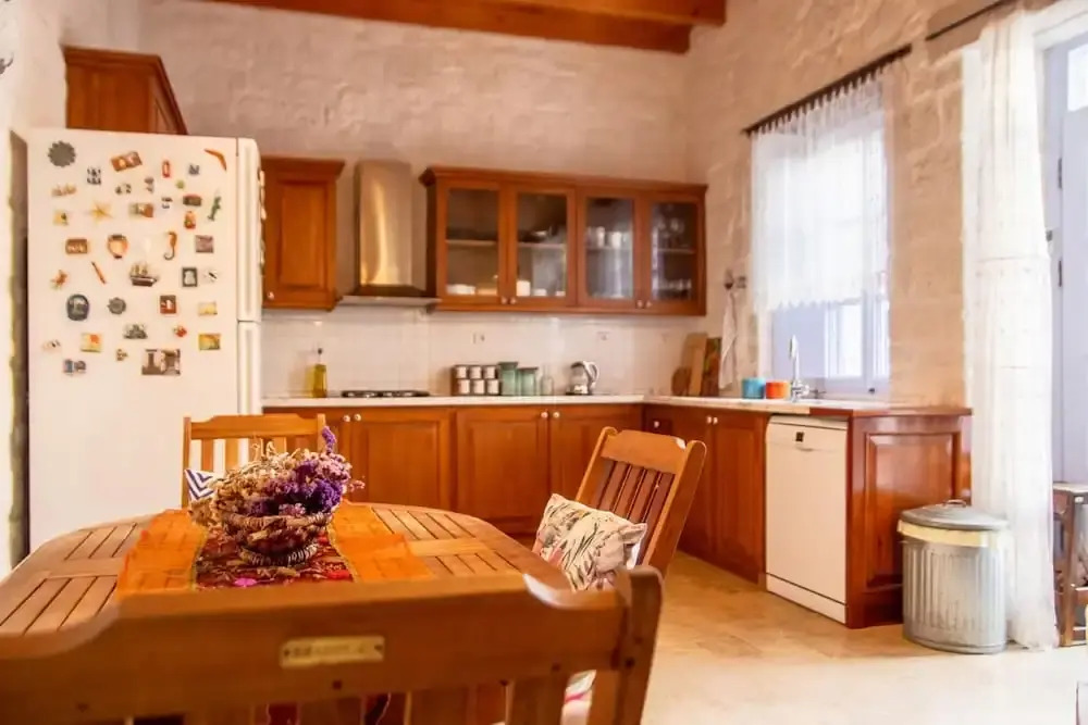 Stonehouse with Backyard and Fireplace in Alacati