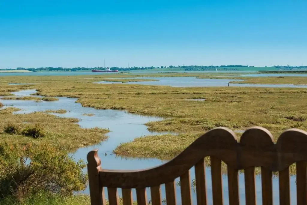 The Hexagon, wow what a location, views over the Essex marshes and sea