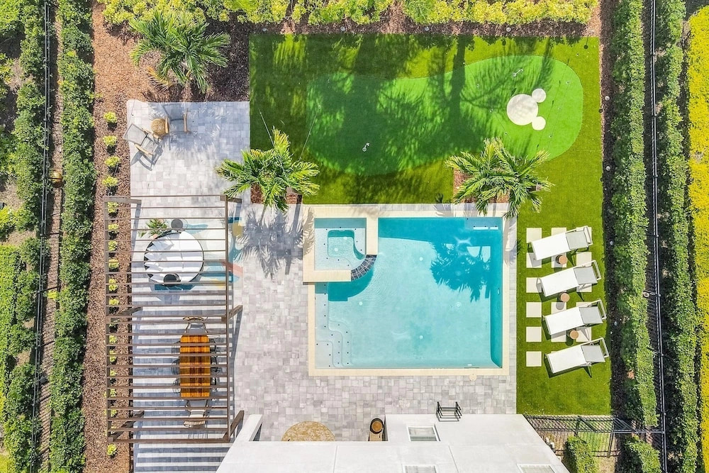 Dog-friendly Getaway With Private Pool + Spa, Putting Green, Patio, & Game Room