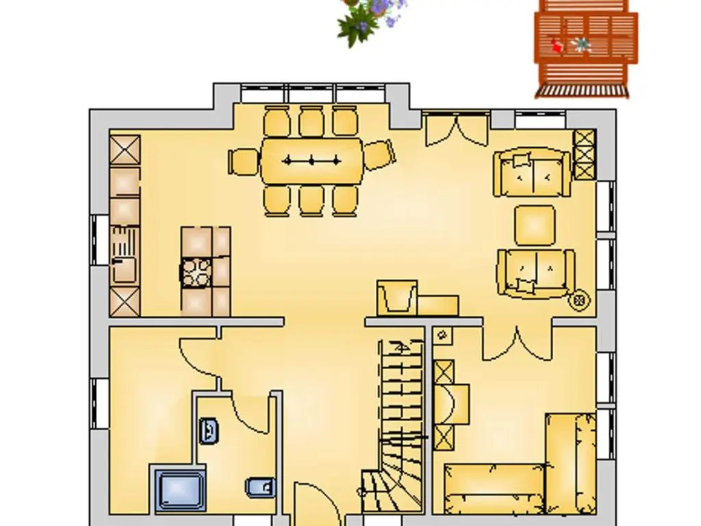 Haus "Strandlust" F408 über zwei Etagen mit Kamin, Terrasse, Garten