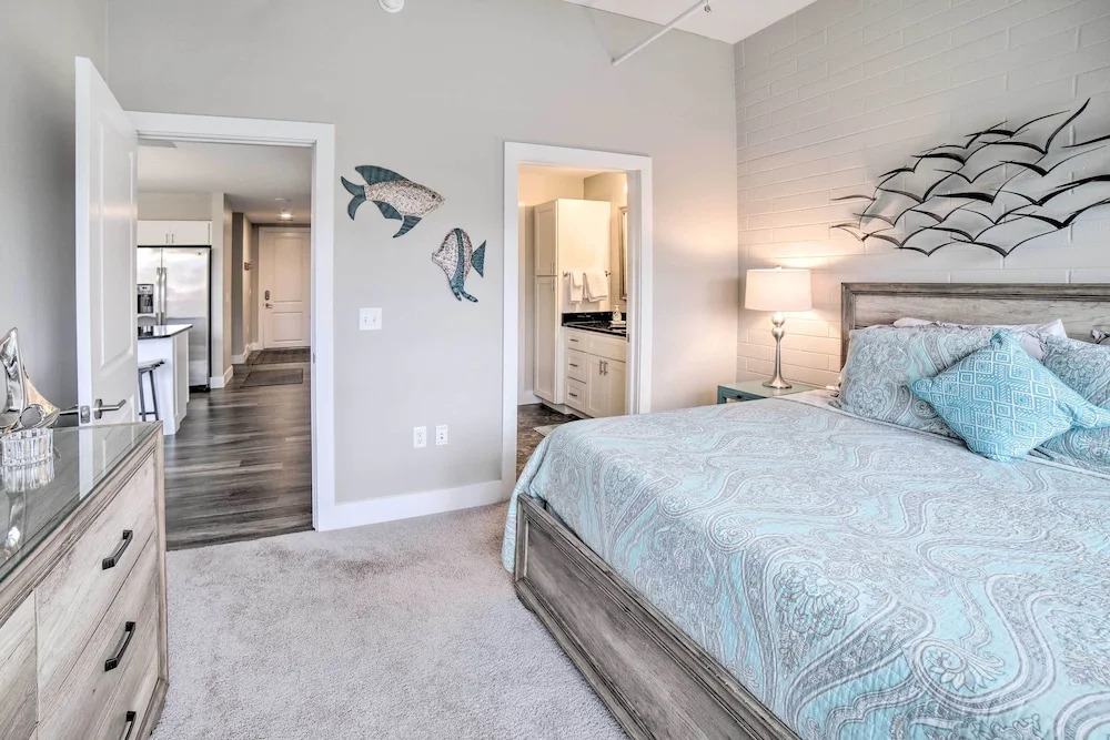 Luxe Manistee Condo w/ Balcony & River Views!