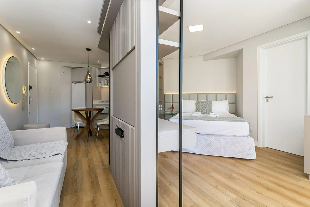 Studio Moderno Com Piscina No Rooftop #ca48
