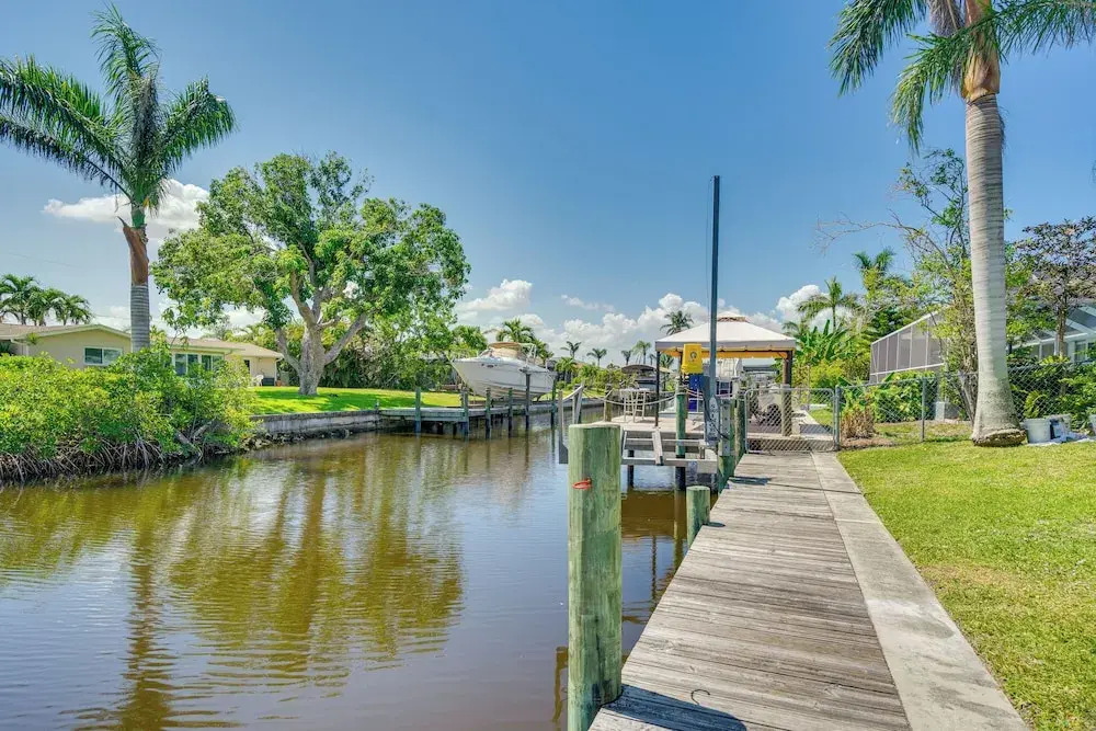 Canalfront Home w/ Dock & Pool: 5 Mi to Ft Myers!