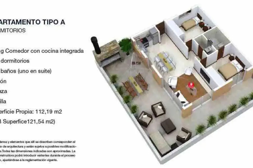 Departamento 3 ambientes - Amarras Pinamar