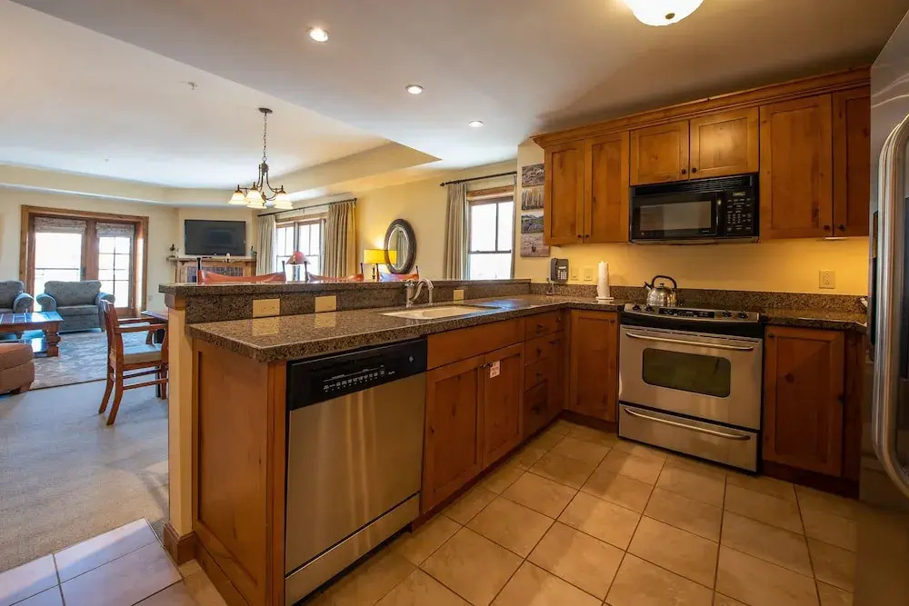 Two Bedroom Condo with Balcony over Mountaineer Square - Just Steps from the Slopes! 2 Condo - No Cleaning Fee! by RedAwning