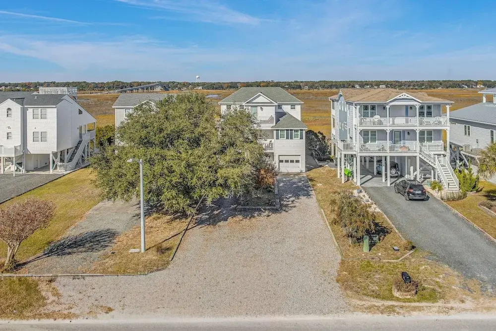 Steps to Sand! Home w/ 3 Decks in Sunset Beach