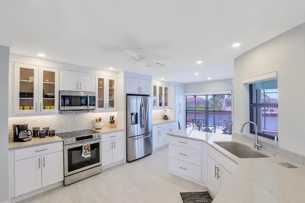 Pet-friendly waterfront home on key lot with view