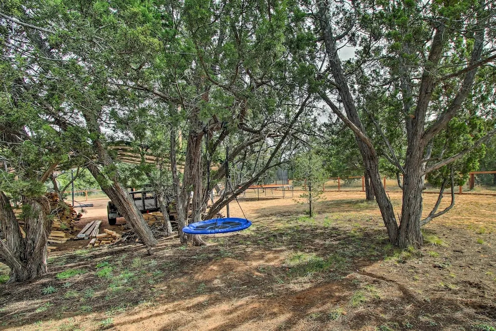 Fire Pit, Fenced Yard: Overgaard Cabin Near Hiking