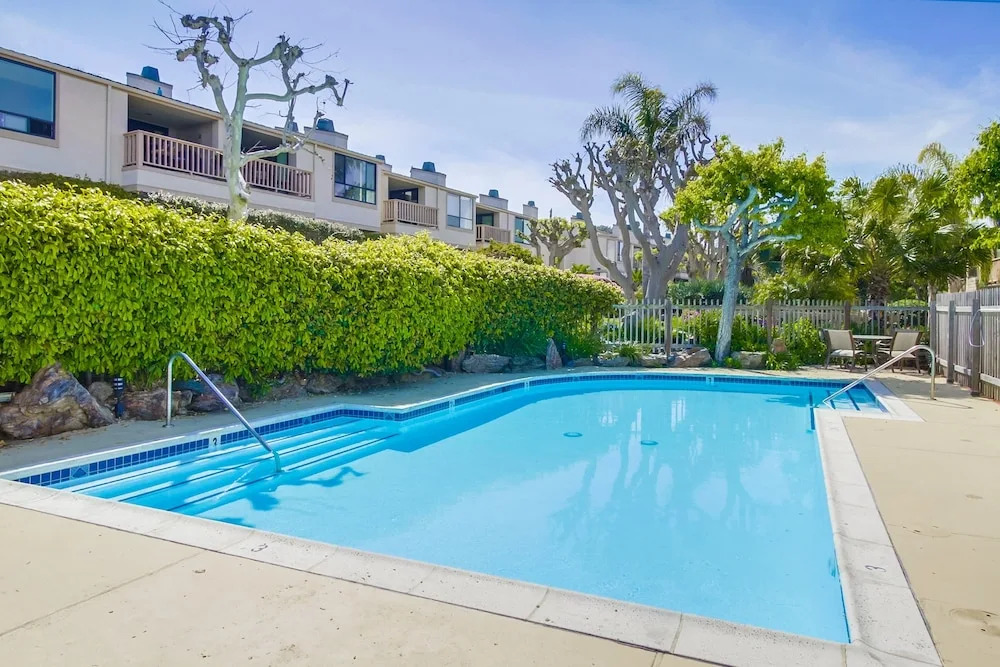 Beachfront Townhome in Solana Beach features Private Den SS166 by RedAwning