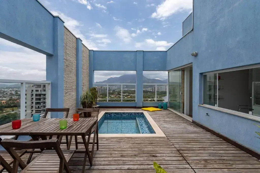 Pineapples LC2207 - Apartamento 3 quartos na Barra da Tijuca, com piscina no terraço e vista para o mar