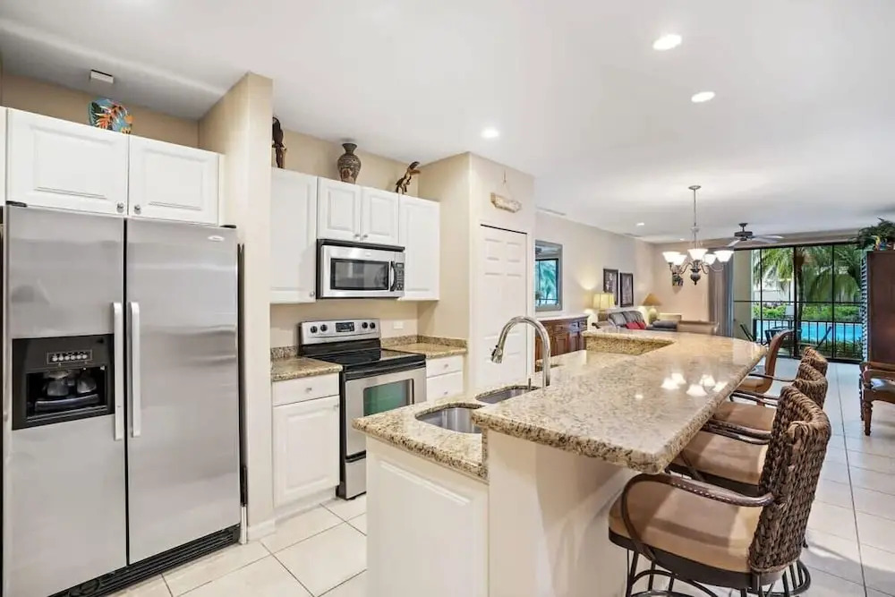 Ground-floor unit in front of lazy river pool at Pacifico in Coco