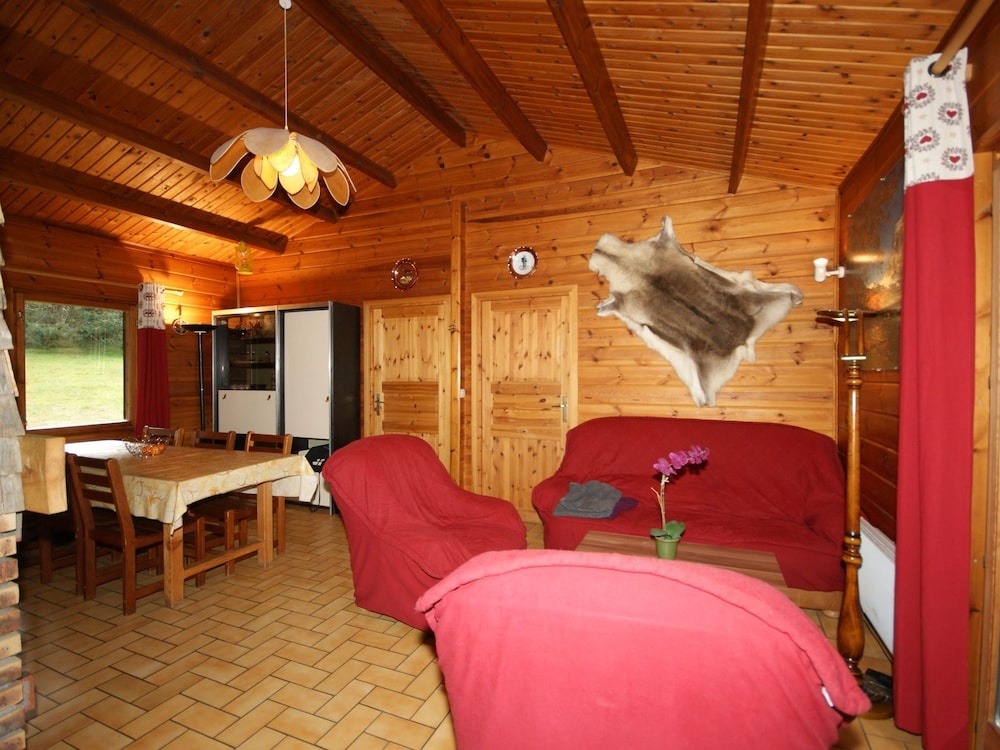 Wooden, Quietly-located Chalet With Garden on the Edge of the Forest in the French Countryside