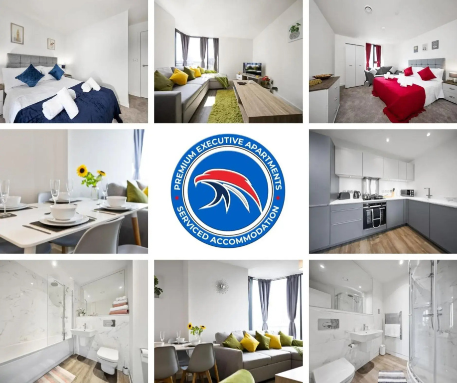 50 PERCENT OFF FOR MONTHLY AND WEEKLY STAYS, PERFECT FOR LONG STAYS FOR FAMILIES , BUSINESS, LEISURE & RELOCATIONS - 2 Bedroom at Premium Executive Serviced Apartment Birmingham - Free WiFi, Free Parking- Sheraton View