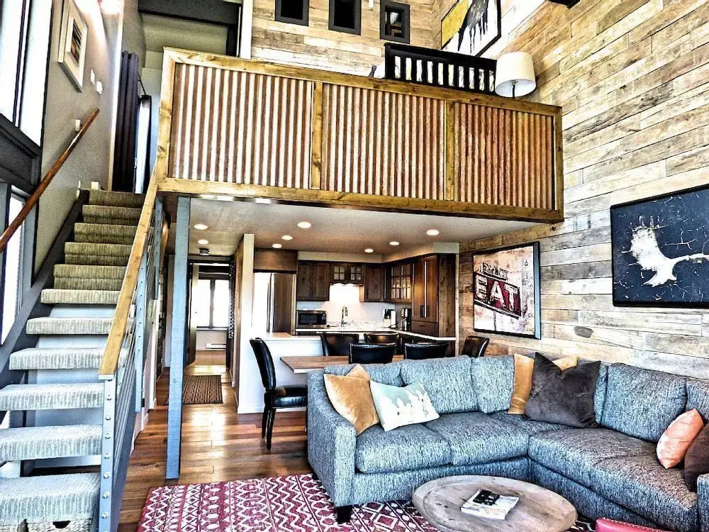 Lift Tickets Perfect Penthouse Rustic Finishes Fireplace
