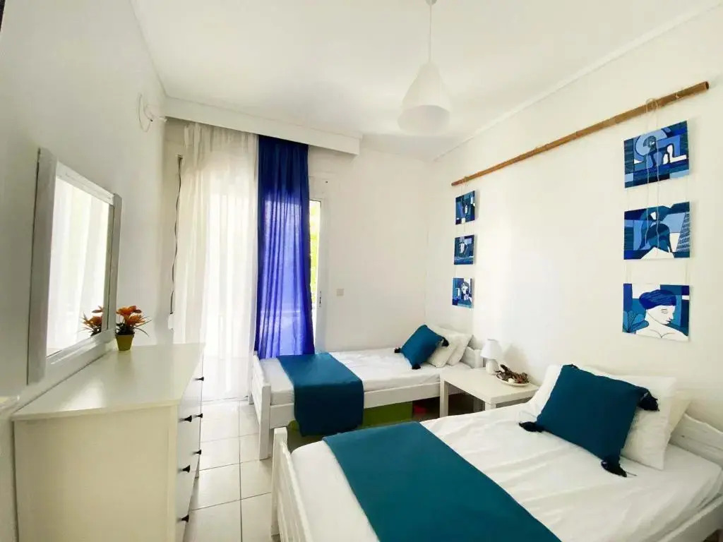 Cozy Apartment in Skala Fourkas,2 BR, 100m/Beach