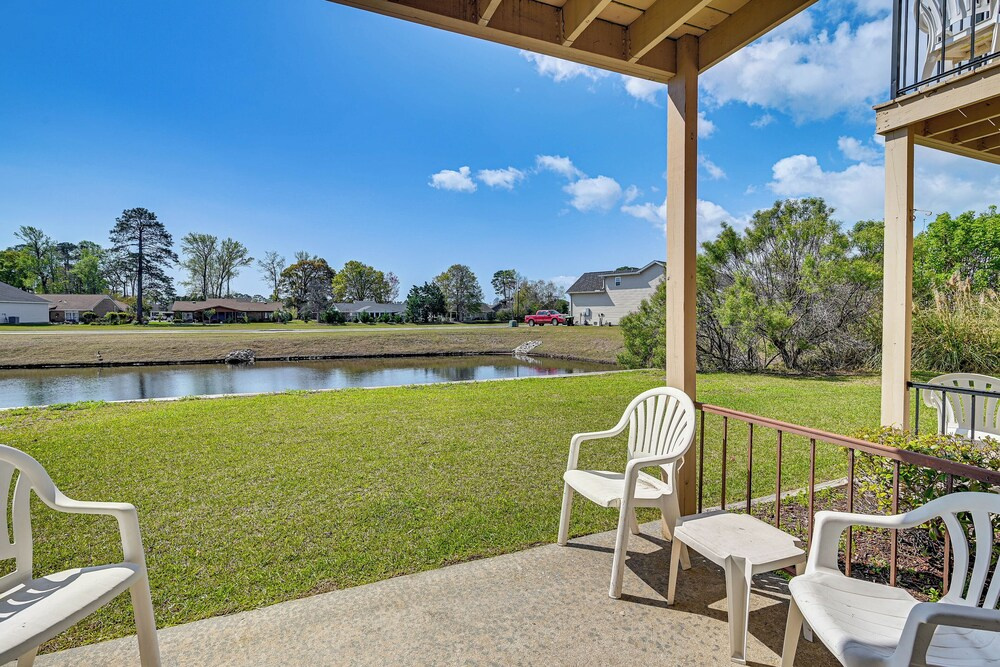 Water-view Patio! Condo 2 Mi to Surfside Beach