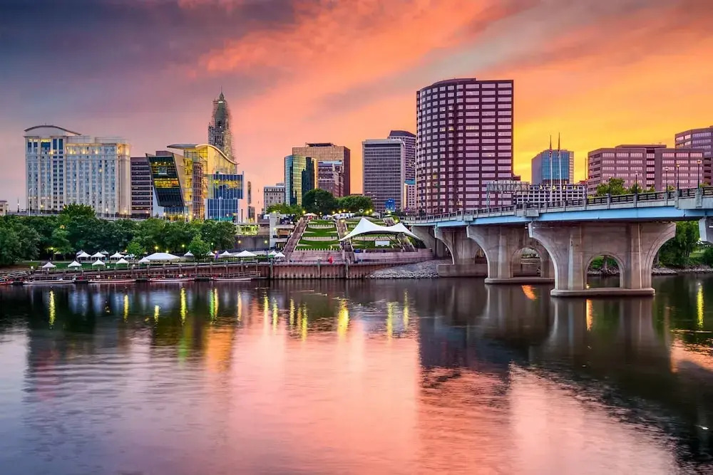 Landing in Downtown Hartford Near Dunkin' Park