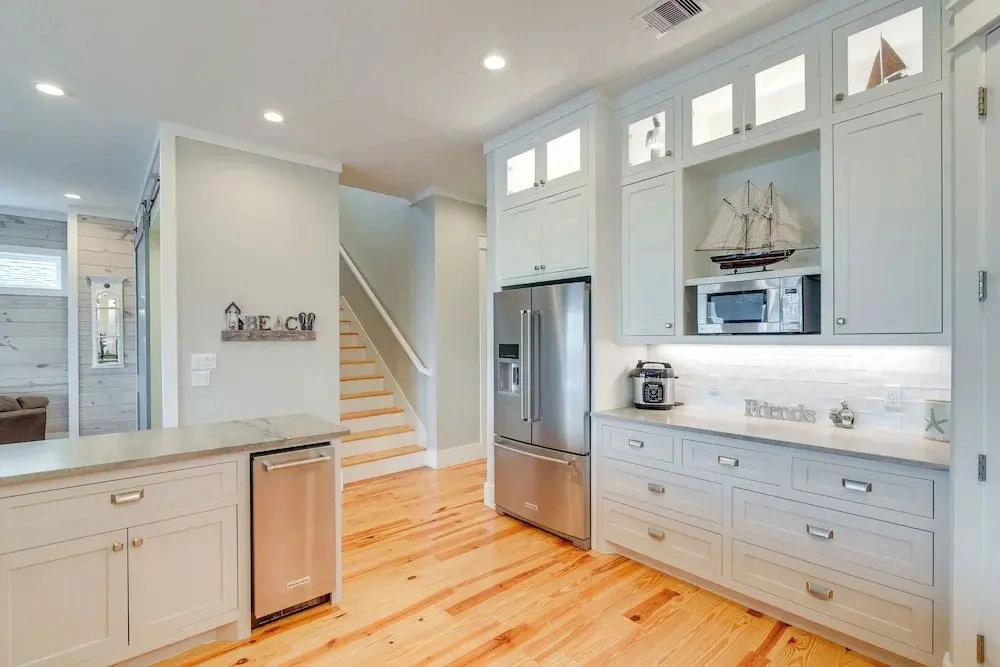 Walk to Beach! Bayfront Port Bolivar Home w/ Dock