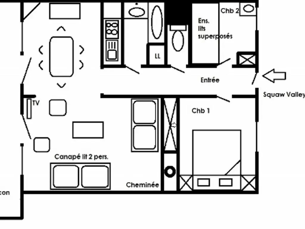 Appartement Méribel, 3 pièces, 6 personnes - FR-1-411-185