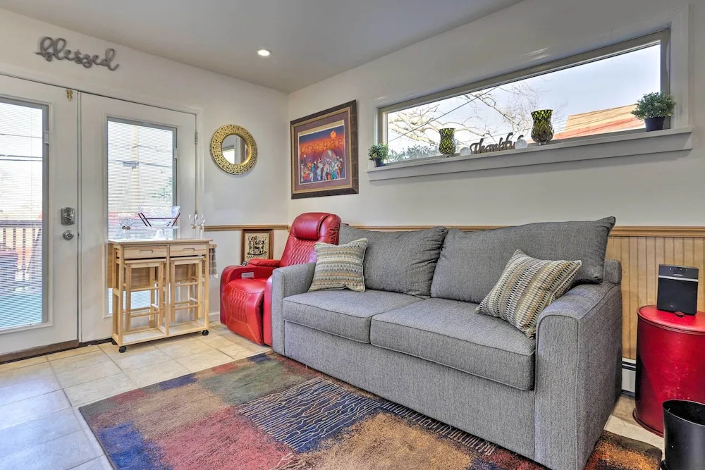 Central Elmont Studio w/ Great Outdoor Space!