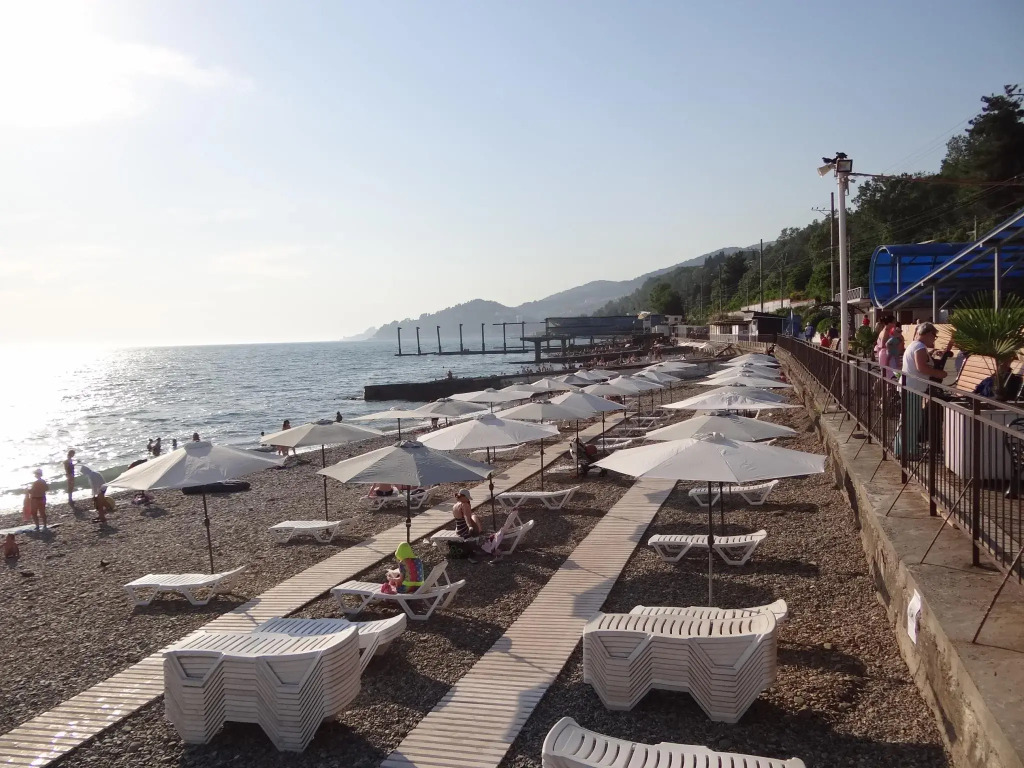 Уютная студия с видом на море в Кудепсте