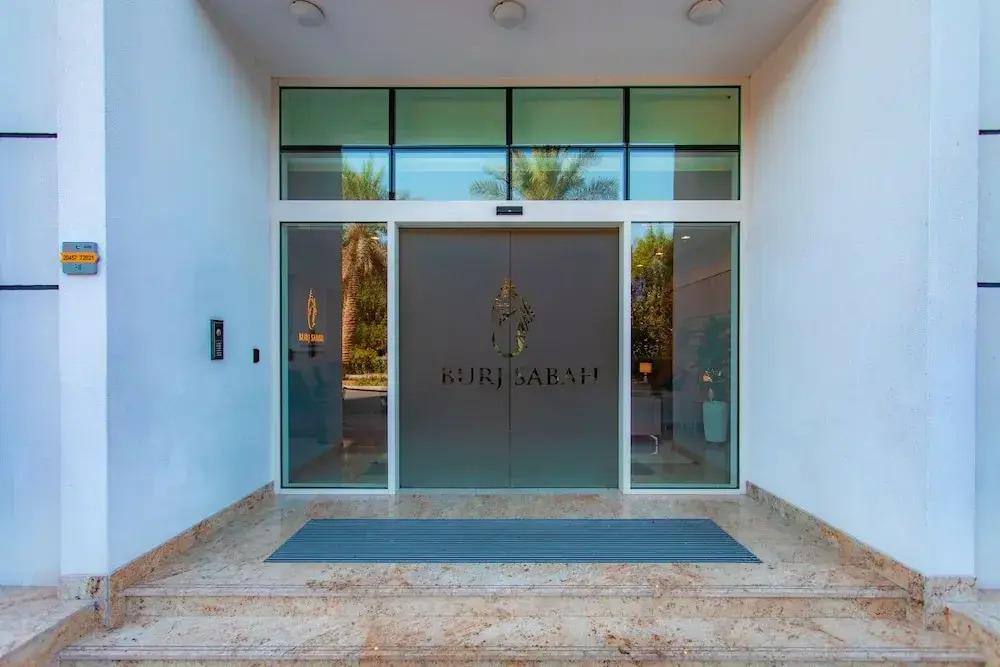Travertine studio with stadium views
