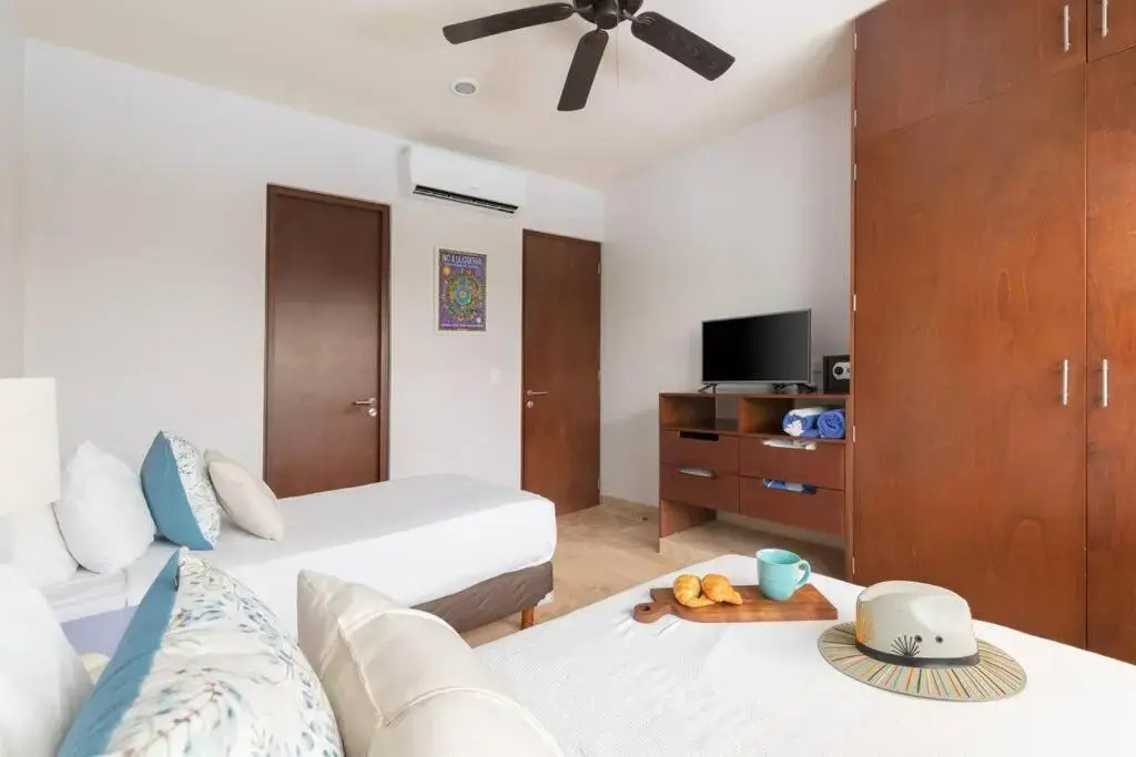Tulum Swim up apartment for 5 pax with free bikes and WIFI
